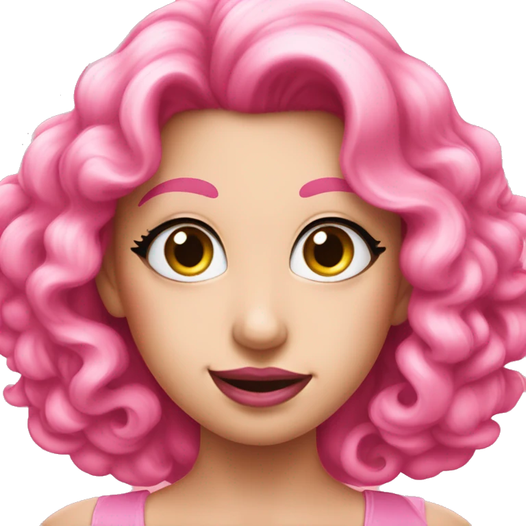 pinkie up with pink nail polish  emoji