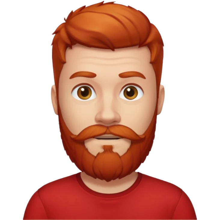 red bearded man with red shirt emoji