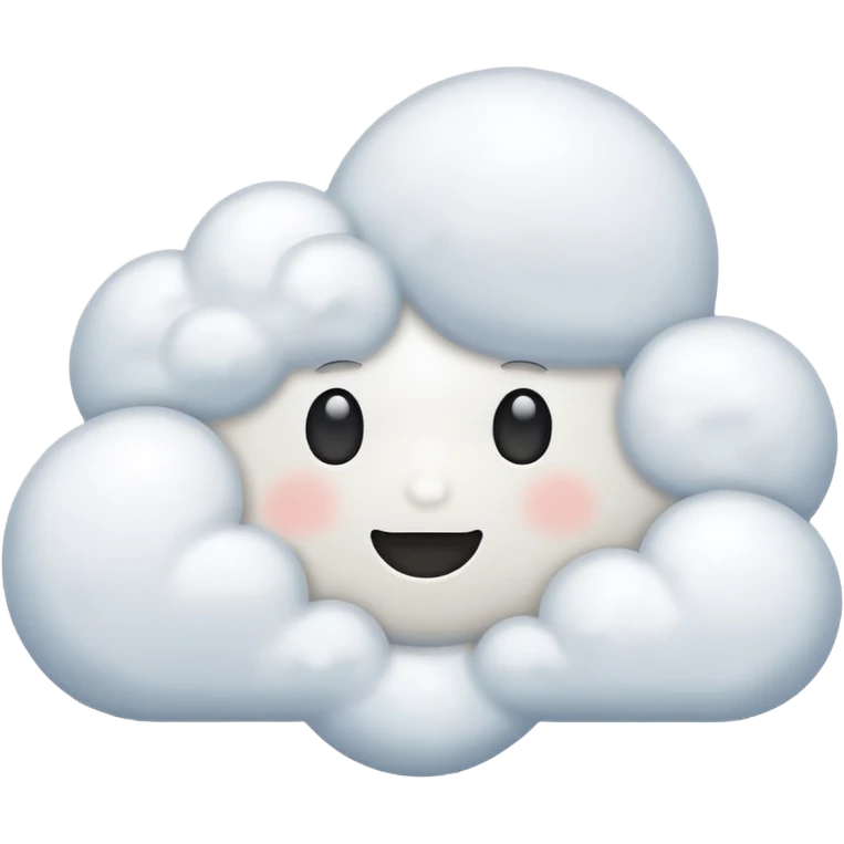 comic-style think cloud, simple, clear, no text emoji