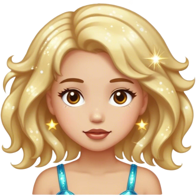 Girl with sparkles in her hair emoji