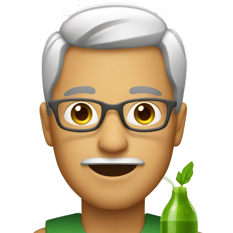 farmer with green juice emoji