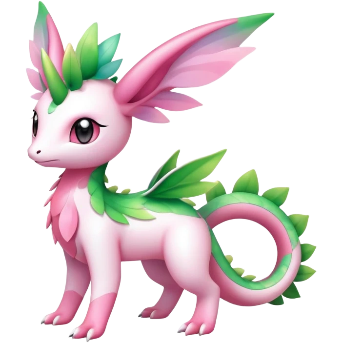 Shiny Exotic Cute Majestic Ethereal Sparkly Flygon-Sylveon-Shaymin-Meganium-Hybrid-Creature emoji