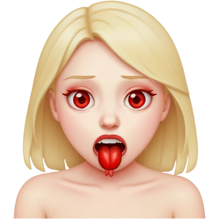 Girl emoji choking itself emoji