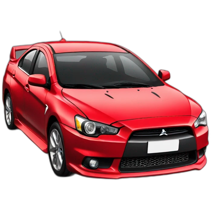 Red Mitsubishi lancer z emoji
