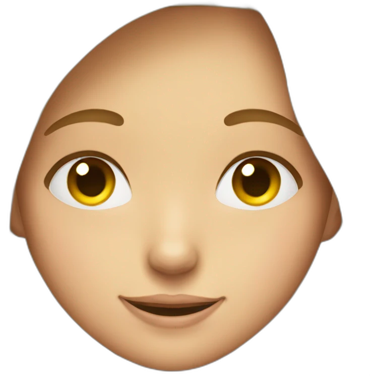 A girl closing her eyes with smile  emoji