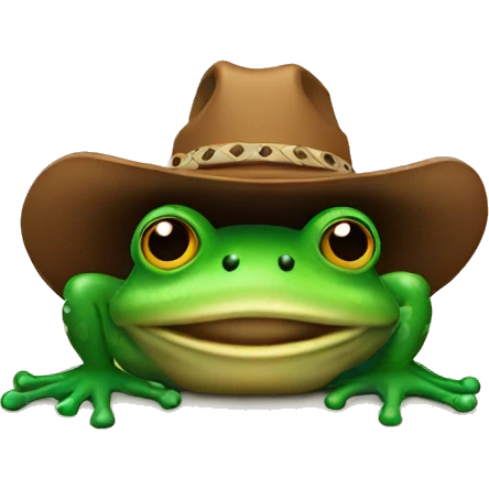 Cowboy frog emoji