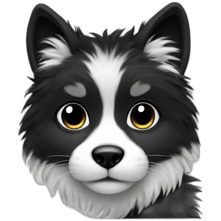 black and white furry emoji