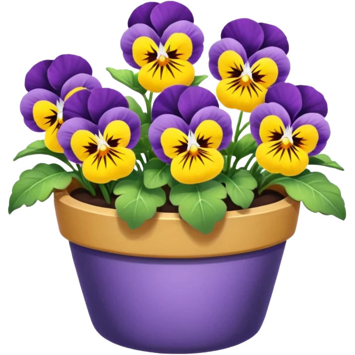 pansies in a pot emoji