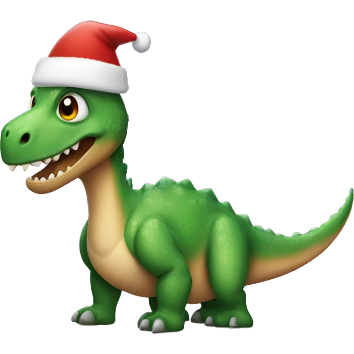 Christmas dinosaur emoji
