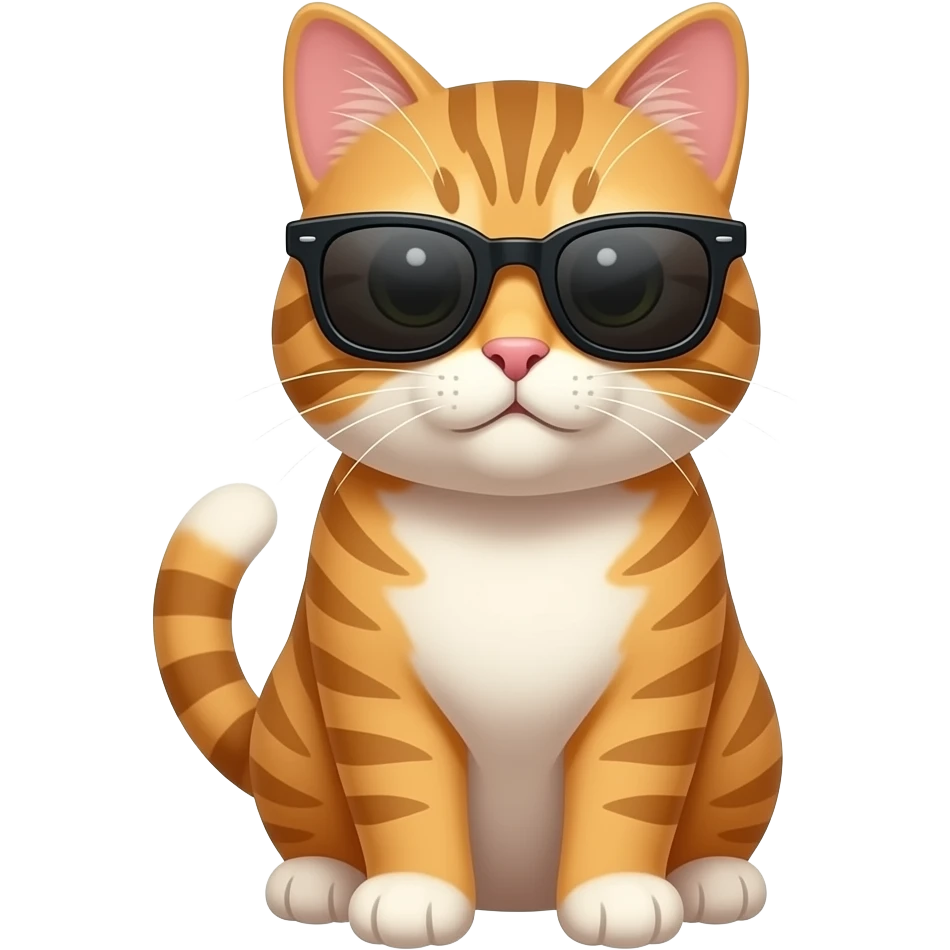 Cat wearing sunglasses emoji