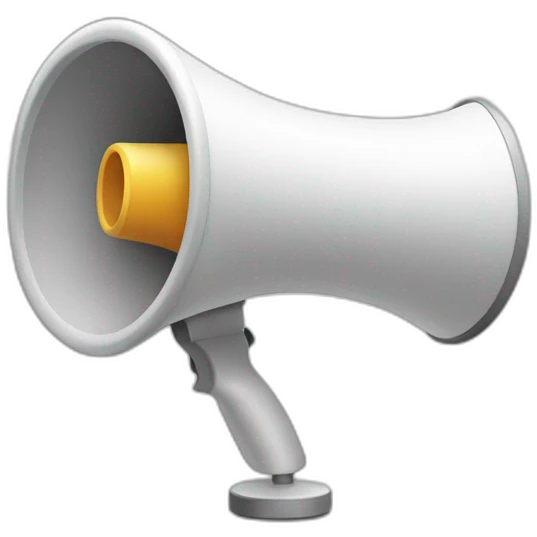 White Megaphone emoji