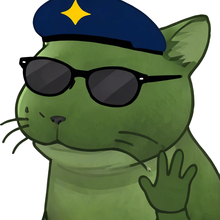 Cat with sunglasses emoji