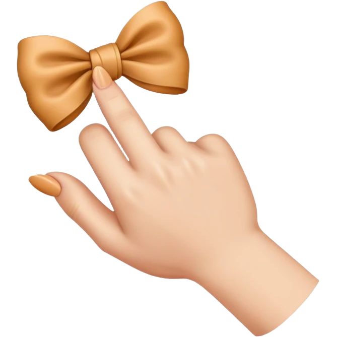 finger with a bow emoji
