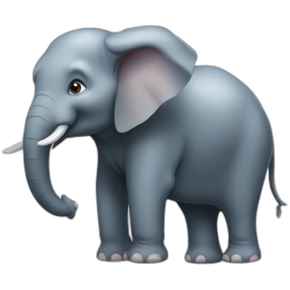 Cendre et éléphant emoji