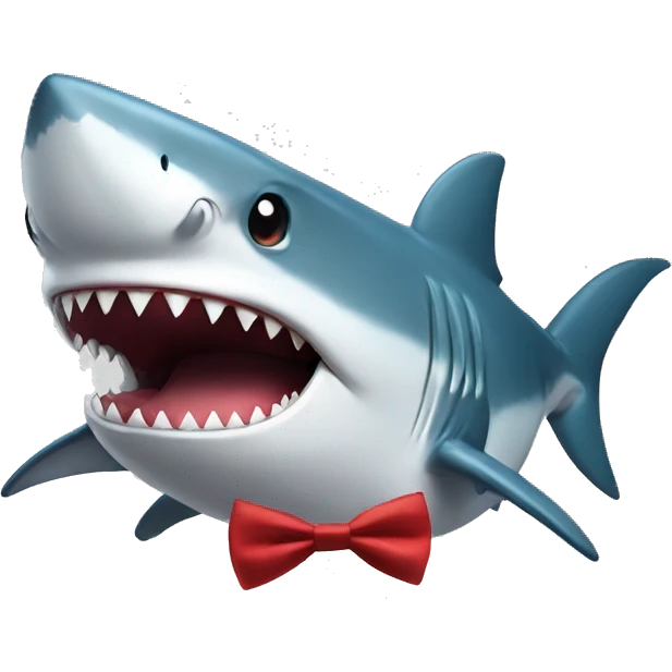 shark with a bow tie emoji