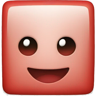 Square shape with red emoji