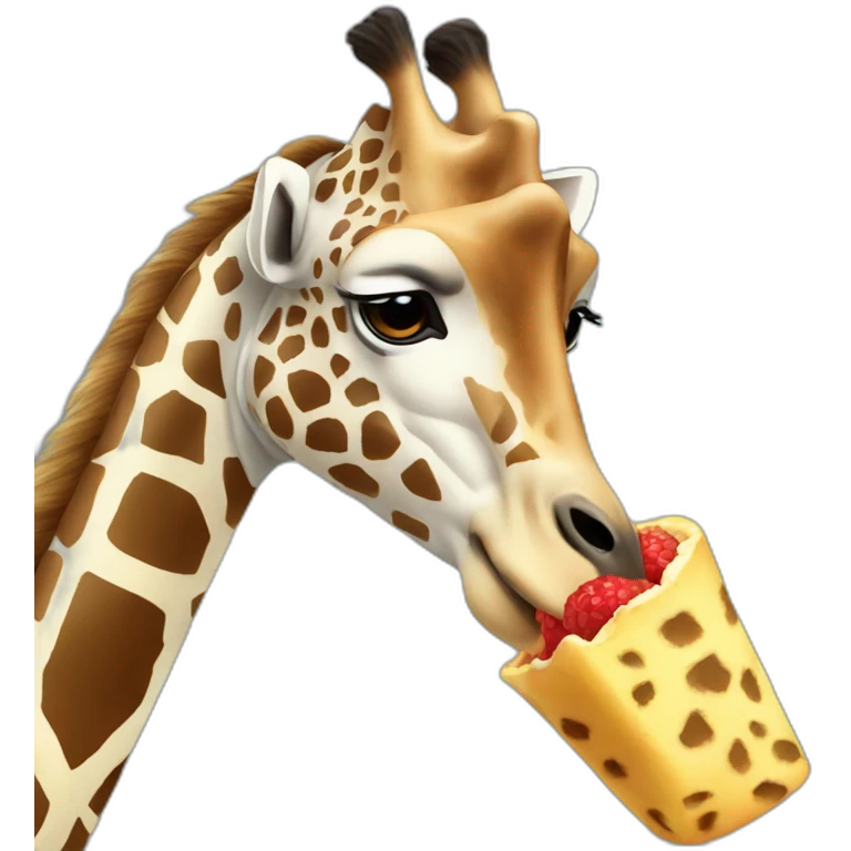 Giraffe eating a giraffe emoji