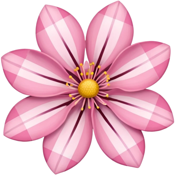 sakura flower with a plaid pattern emoji