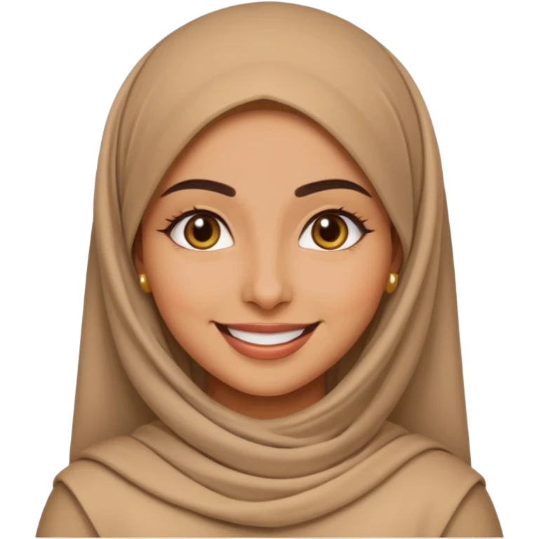 Tête jolie femme emoji arabe Réal emoji