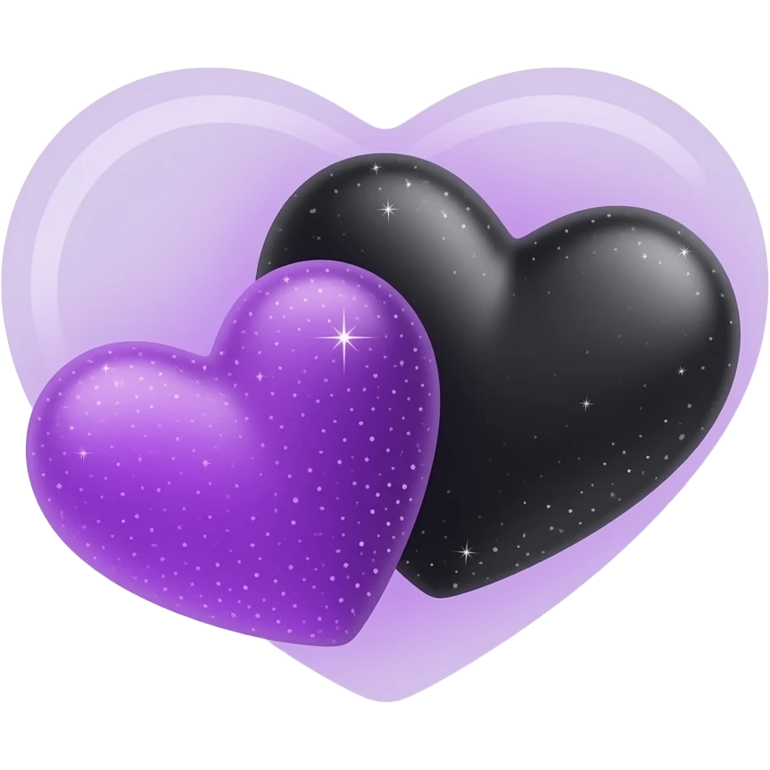 💜🖤 combine these two emojis to something very cutesy emoji