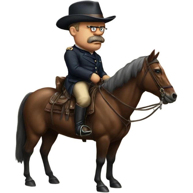 Teddy Roosevelt as rough rider emoji