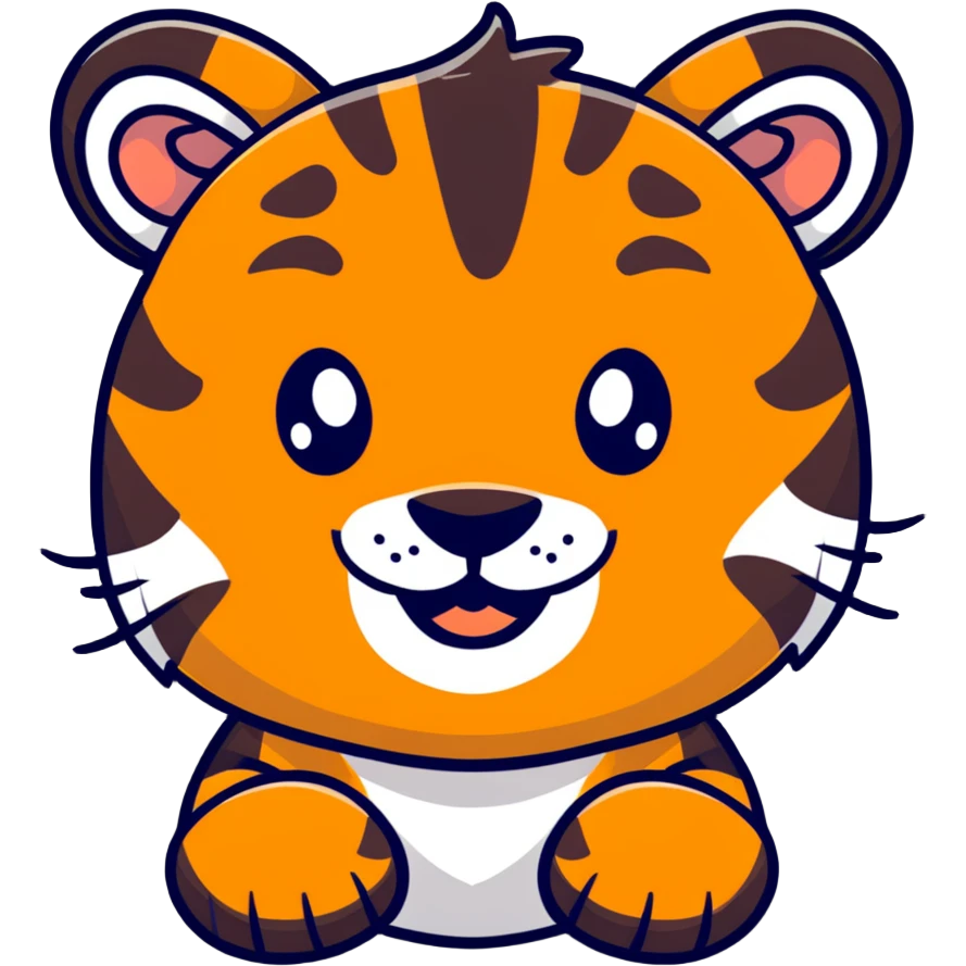 happy tiger face emoji