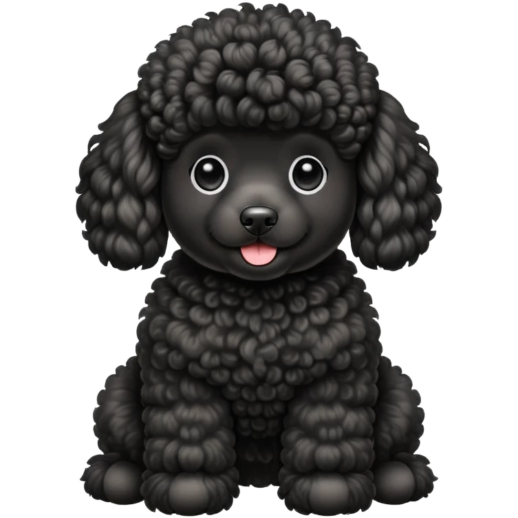 black french poodle dog emoji