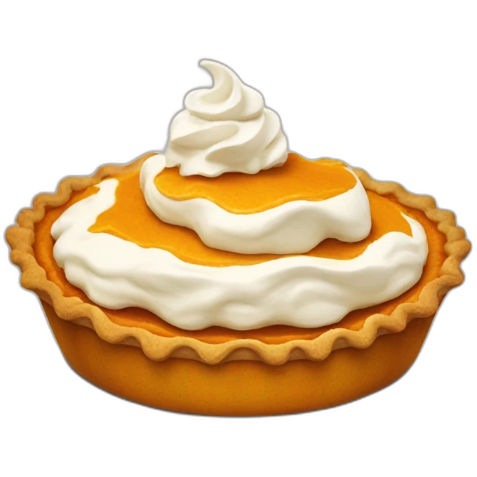 pumpkin pie with cream emoji