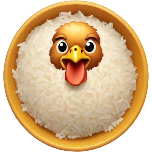 Chicken and rice emoji