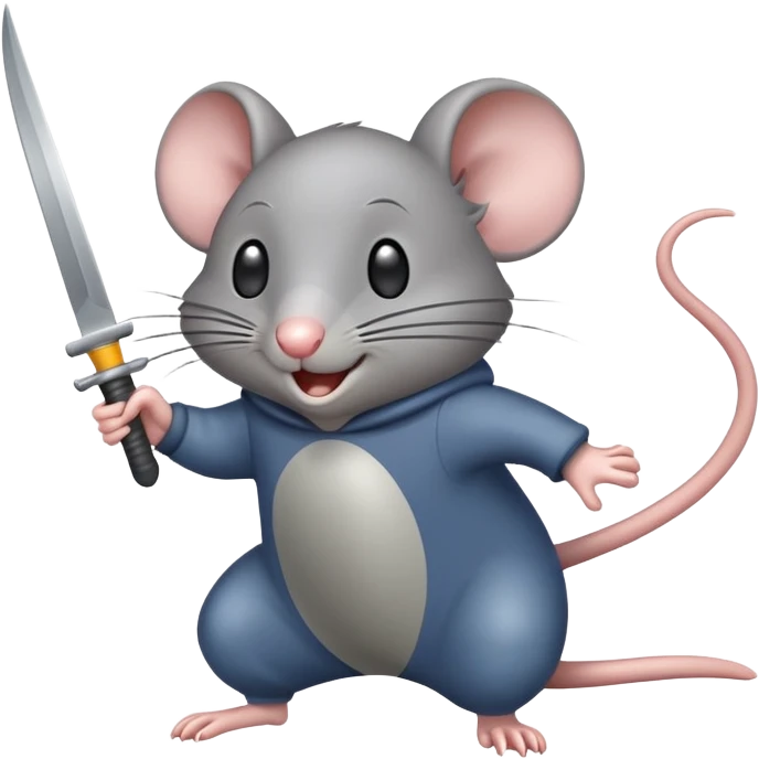 Une souris avec des sabres  emoji