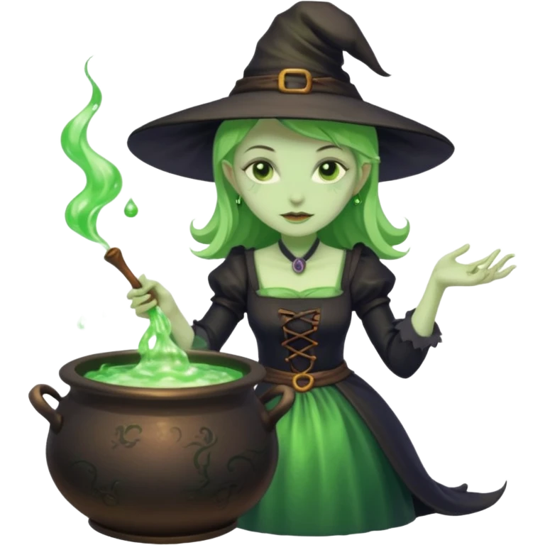 green witch cooking potion emoji