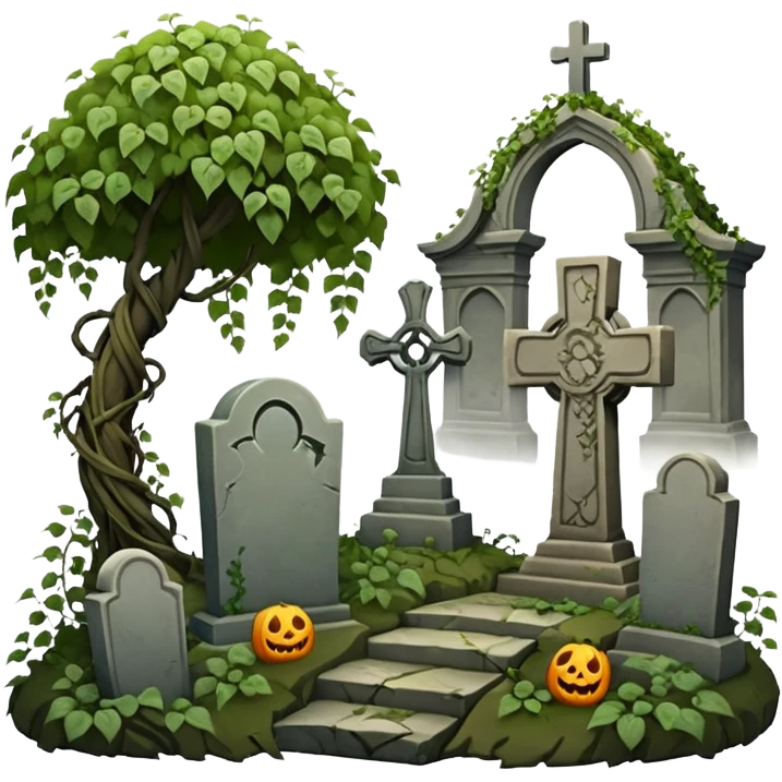 scary cemetery emoji