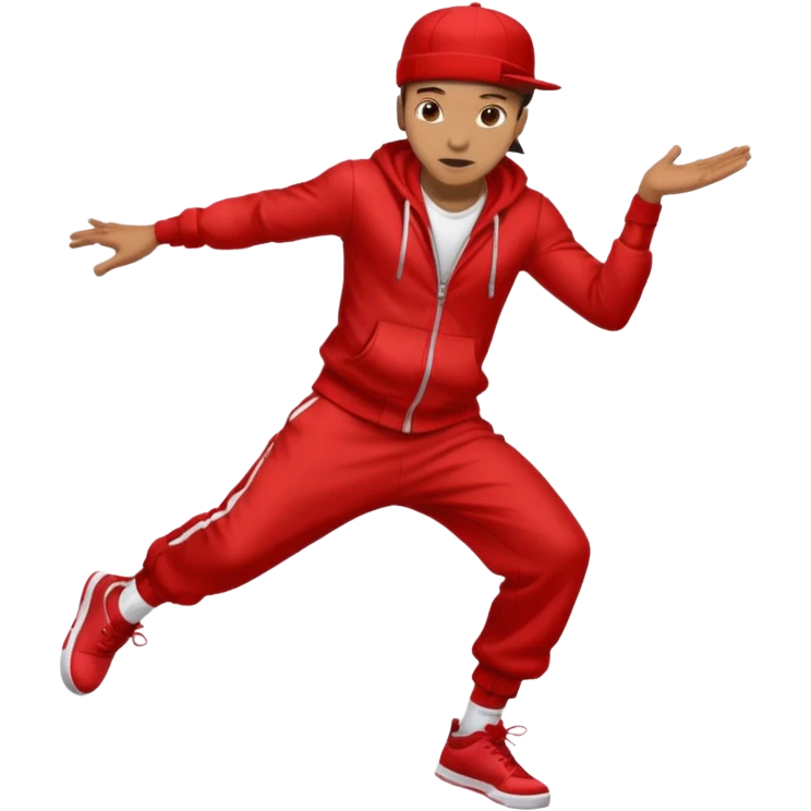 a man streetdancer with red outfit emoji
