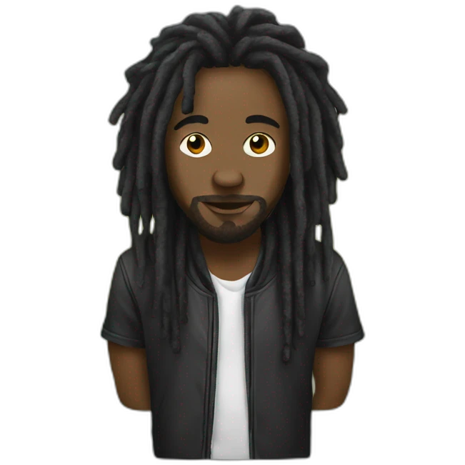 dj-black-dreadlock-raggae emoji