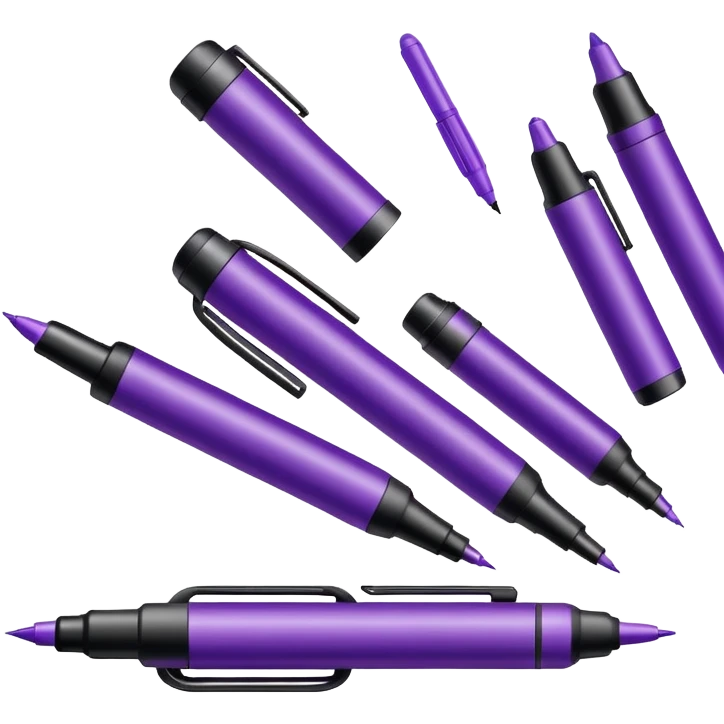 Purple Felt-tip pen Set emoji
