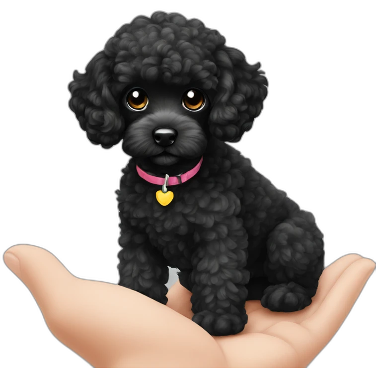 puppy black poodle toy emoji