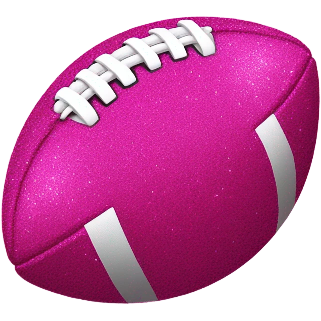 Hot pink glitter football with glitter  emoji