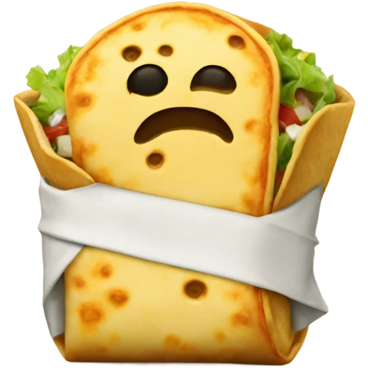 a buritos with chesse on top emoji