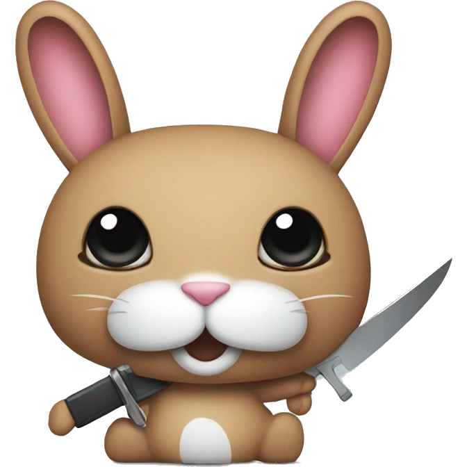 Bunny with a knife emoji