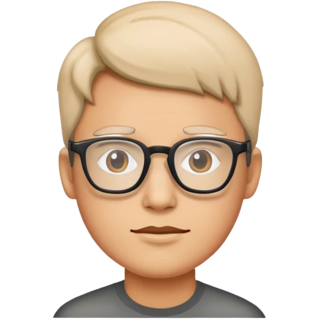 face with glasses emoji