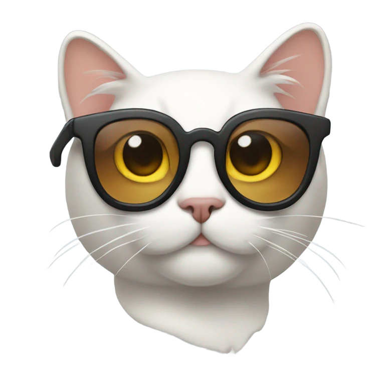 Gato con gafas emoji