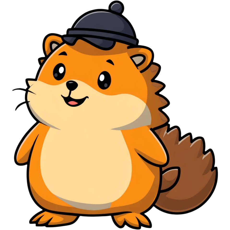 hedgehog taking off a hat emoji