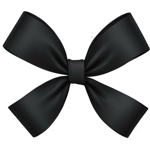 Black bow emoji