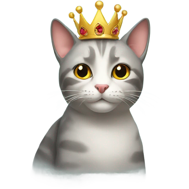 Cat with a crown  emoji