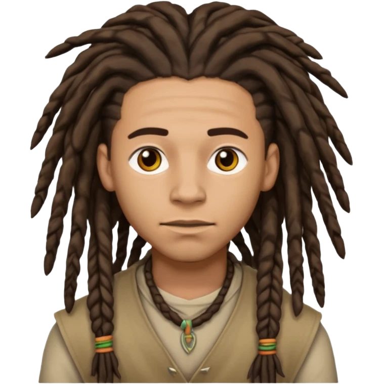Lightskin Animoji male with dreads  emoji