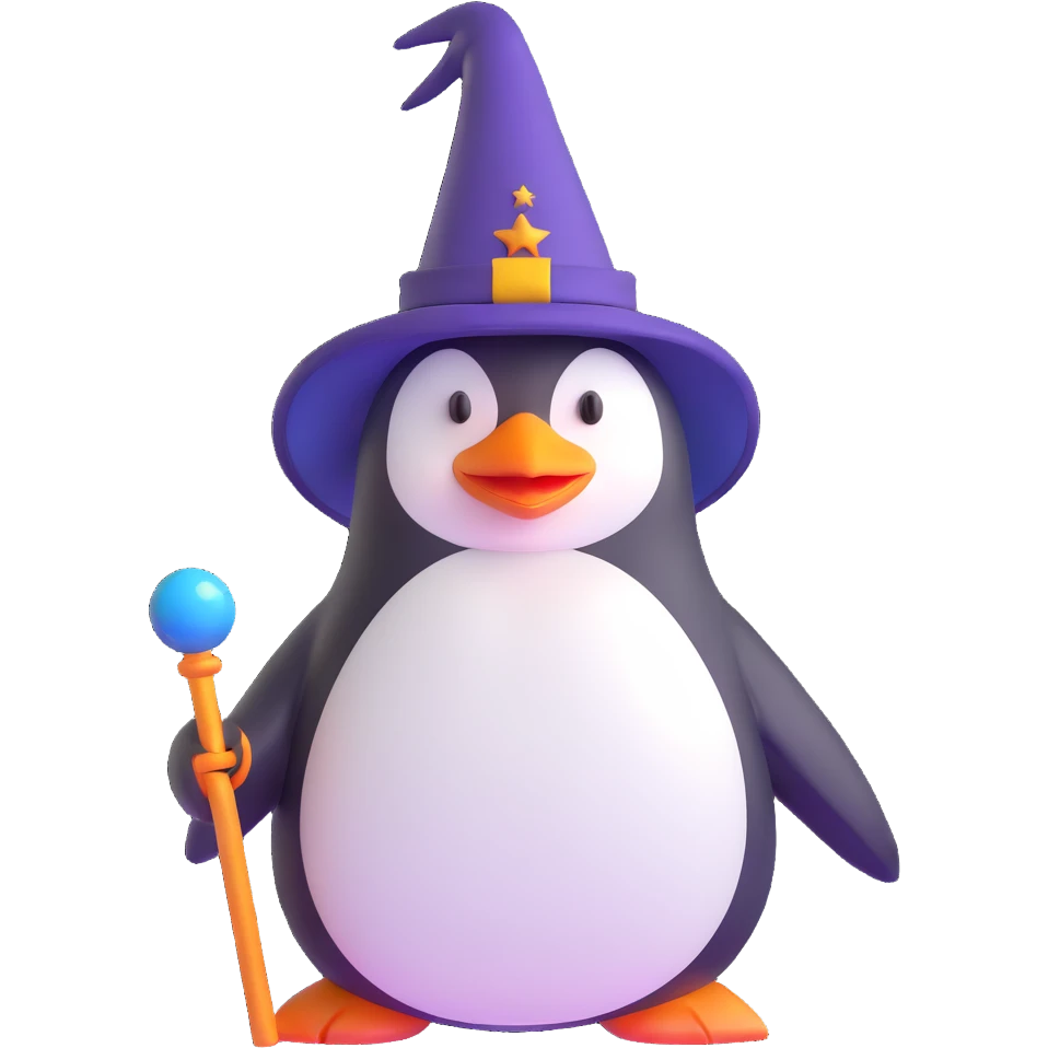 penguin wizard emoji