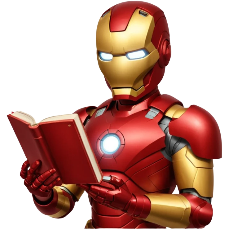 read book with iron man emoji