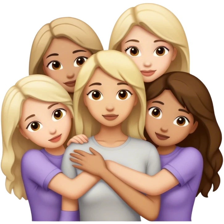 Chicas abrazándose emoji