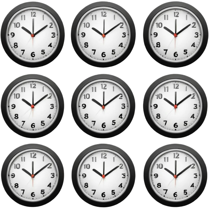 simple clock icons emoji