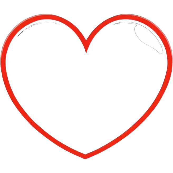 A Red knitted heart emoji